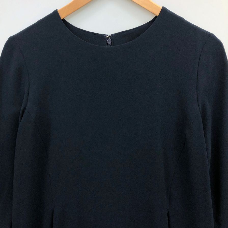 中古◆セオリー リュクス ワンピース バックジップ ネイビー サイズ38 レディース theory luxe 【AFB8】