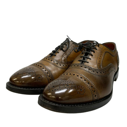 アレンエドモンズ レザーシューズ ストランド セミブローグ カーフ ブラウン サイズUS7.5 ALLEN EDMONDS Strand ビジネスシューズ 約25.5cm【LA】【中古】