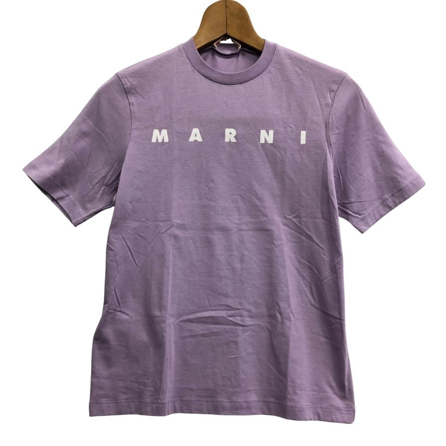 美品◆マルニ フォント ロゴ Tシャツ キッズ パープル サイズ12 MARNI 【AFB19】