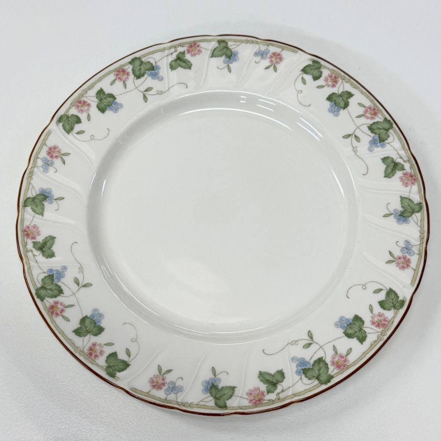 ノリタケ 皿 6枚セット 花柄・フルーツ柄 ホワイト Noritake【AFI28】【中古】