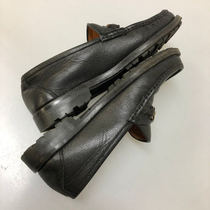 フェラガモ ビットローファー グレインレザー ガンチーニ金具 メンズ サイズ6EE ブラック Ferragamo 約24.5cm【AFC8】