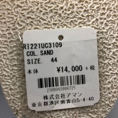 リビエラ スリッポン 編み込み レザー メッシュ シューズ マルチカラー ベージュ メンズ サイズ 44 RIVIERAS 約28.0cm【AFC49】