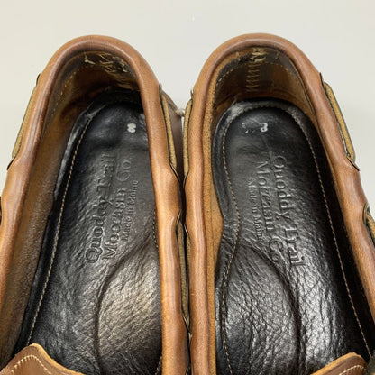クオッディトレイルモカシン デッキシューズ レザー メンズ ブラウン サイズ8.5 quoddy trail moccasin 約26.5cm【AFC47】