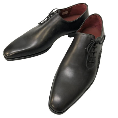 マグナーニ サイドレース ホールカット カーフ ブラック サイズ38 MAGNANNI 約24.0cm【AFC2】