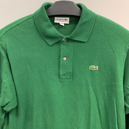 美品◆ラコステ クラシックフィット 長袖ポロシャツ メンズ サイズ USL グリーン LACOSTE 【AFB9】