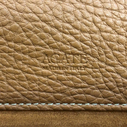 アカーテ ブリーフケース ナチュラルシュリンクレザー ブラウン ゴールド金具 メンズ ACATE【AFE1】