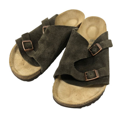 ビルケンシュトック チューリッヒ スエードサンダル サイズ ブラウン メンズ サイズ39 BIRKENSTOCK 約25.0cm【AFC9】