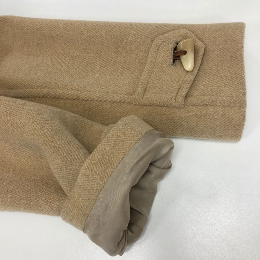 美品◆バーバリー ダッフルコート ウール レディース ベージュ サイズ7 BURBERRY 【AFA4】