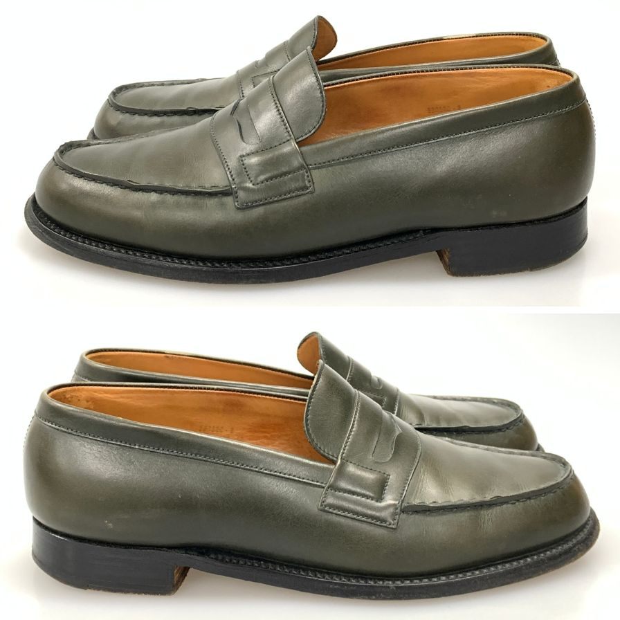 ジェイエムウエストン レザーシューズ 180 シグニチャーローファー ハンターグリーン メンズ サイズ5.5C グリーン J.M. WESTON 約24.0cm【AFD13】