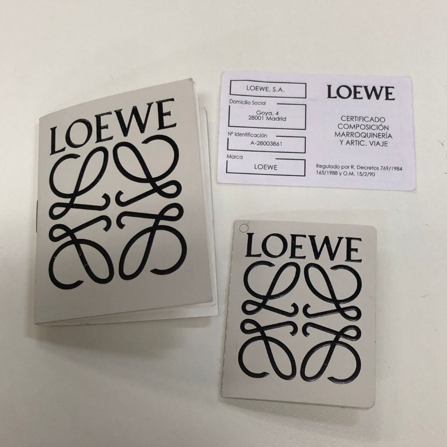 ロエベ カーフ レザー ミニヒールポーチ アナグラムロゴ ショルダーポーチ ブラック LOEWE【AFE5】