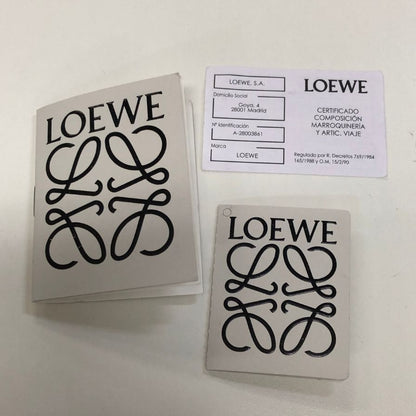 ロエベ カーフ レザー ミニヒールポーチ アナグラムロゴ ショルダーポーチ ブラック LOEWE【AFE5】