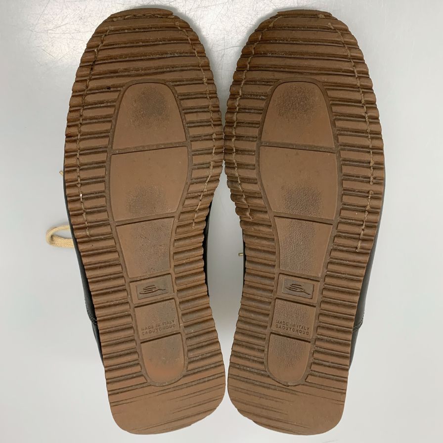 サントーニ レザースニーカー ブラック メンズ サイズ8 SANTONI 約26.5cm【AFC28】