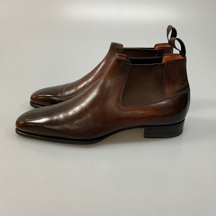 サントーニ サイドゴア ブーツ レザー メンズ ブラウン サイズ6 SANTONI 約25.0cm【AFC42】
