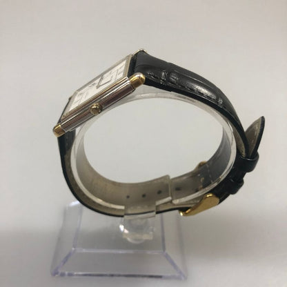 セイコー クォーツ スクエア 腕時計 クォーツ スクエア 2針 ユニセックス シルバー×ゴールド SEIKO S.W.U.【AFB55】