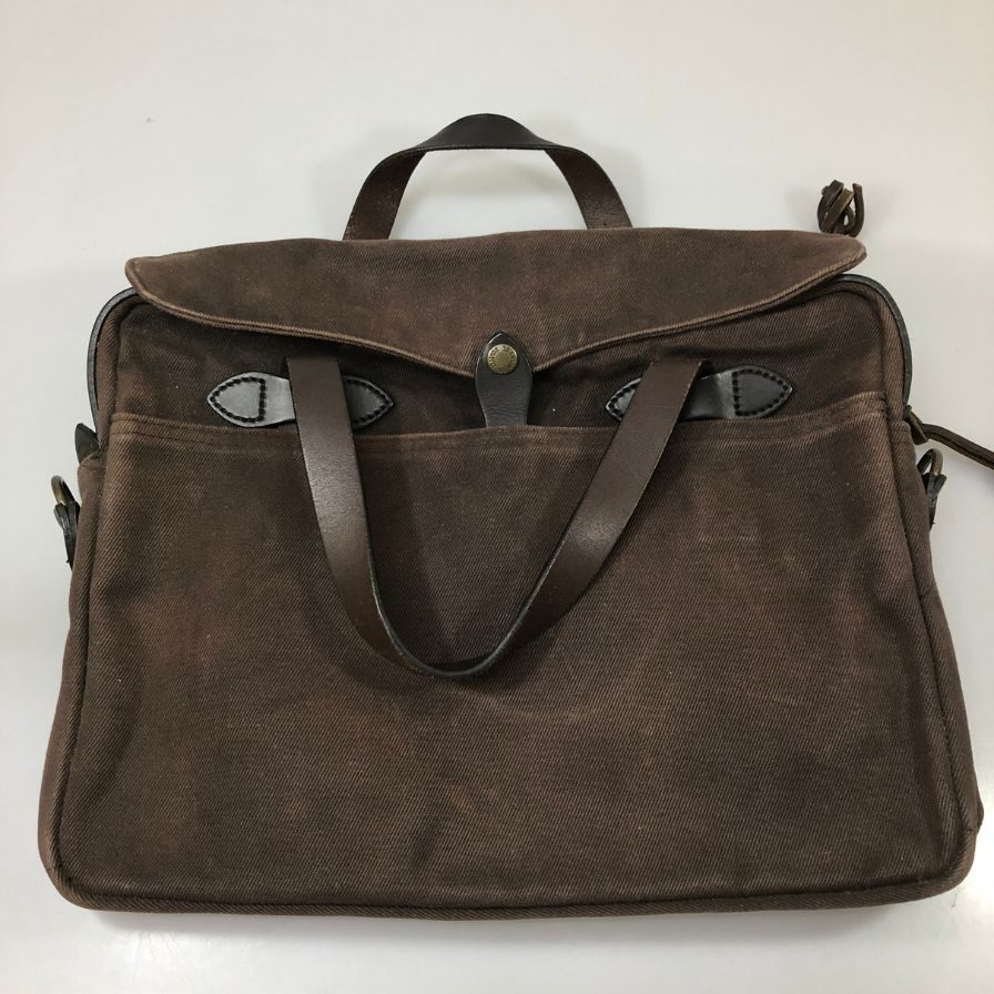 フィルソン バッグ ブリーフケース キャンバス レザー ブラウン系 FILSON【AFE8】