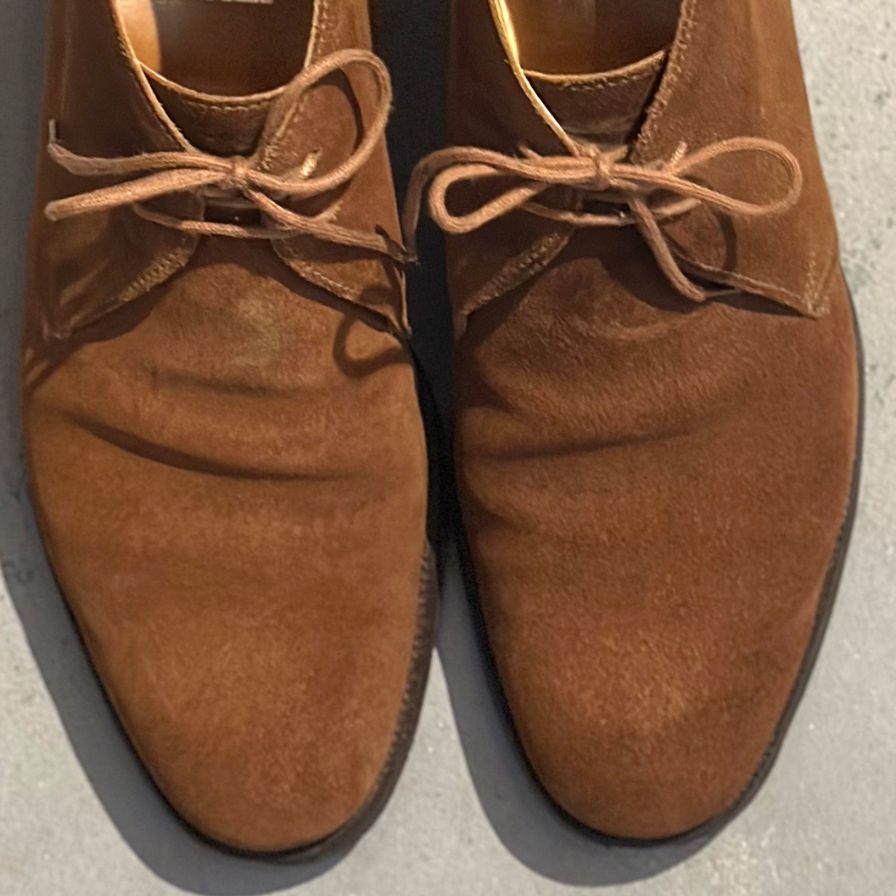 クロケット&ジョーンズ チャッカブーツ チャートシー スエード ライトブラウン メンズ サイズUK7E CROCKETT&JONES CHERTSEY ブーツ 約25.5cm【LA】【中古】