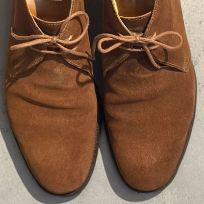 クロケット&ジョーンズ チャッカブーツ チャートシー スエード ライトブラウン メンズ サイズUK7E CROCKETT&JONES CHERTSEY ブーツ 約25.5cm【LA】【中古】