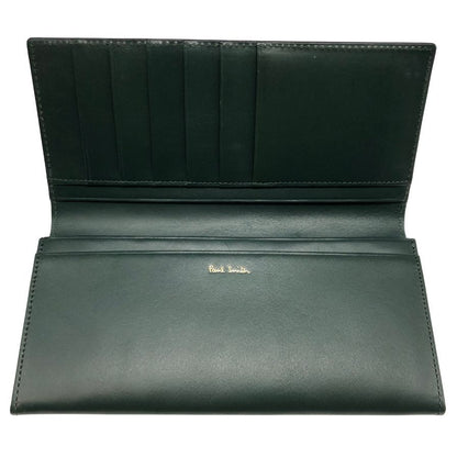 ポールスミス 長財布 コードバンレザー 馬革×牛革コンビ BPS628 メンズ ブラック&グリーン Paul Smith【AFI5】