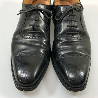 クロケット&ジョーンズ レザーシューズ ウェストボーン クォーターブローグ メンズ サイズ7E ブラック CROCKETT&JONES WESTBOURNE 約25.5cm【AFC6】
