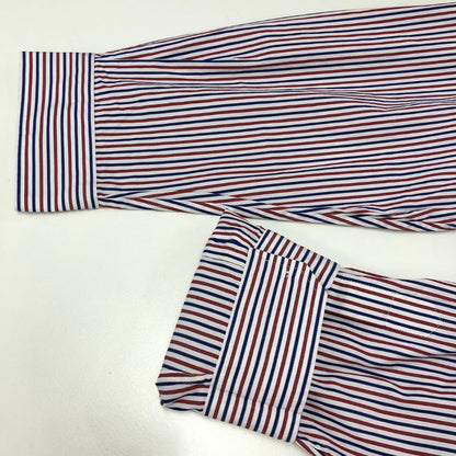 中古◆バレンシアガ 18SS 長袖シャツ バックパッチ ストライプ レディース サイズ34 518068 BALENCIAGA 【AFB43】