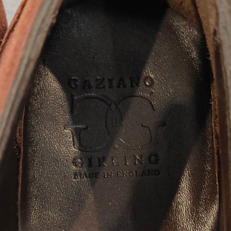 ガジアーノガーリング タッセルローファー スエード ブラウン サイズUK5 メンズ Gaziano & Girling ローファー 約24.0cm【LA】【中古】