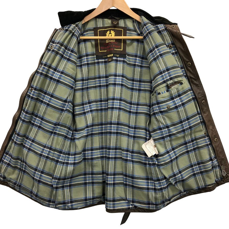 美品◆ベルスタッフ トライアルマスター ゴールドラベル パンサージャケット ブラウン メンズ サイズ42 Belstaff Trialmaster Panther Jacket 【AFG1】
