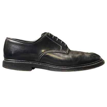 クロケット&ジョーンズ レザーシューズ グラスメア プレーントゥ コードバン ブラック メンズ サイズUK7E CROCKETT&JONES ビジネスシューズ 約26.0cm【LA】【中古】