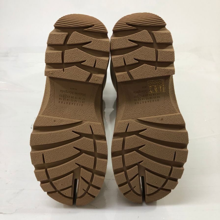 メゾンマルジェラ 足袋レインブーツ ベージュ レディース サイズ37 S58WW0159 MAISON MARGIELA TABI RAIN BOOT 約23.5cm【AFE13】
