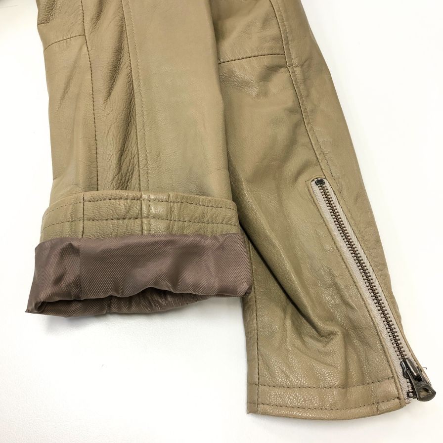 美品◆トルネードマート ライダース デザインパーカ ゴート メンズ  ベージュ サイズM  TORNADO MART 【AFA7】