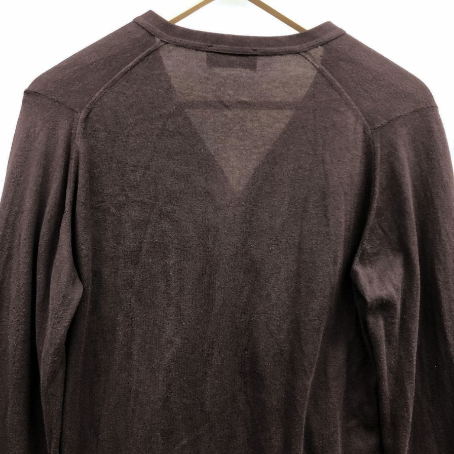 美品◆ジョンスメドレー カーディガン コットン ブラウン メンズ サイズS JOHN SMEDLEY 【AFB6】