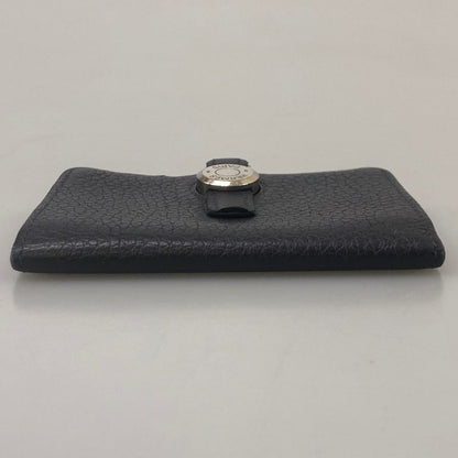 エルメス カードケース ドゴン グレインレザー メンズ ネイビー×シルバー金具 HERMES【AFI19】