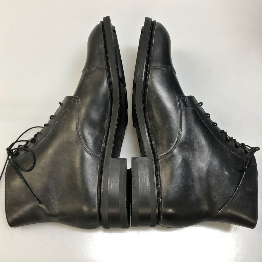 パラブーツ レザーブーツ ストレートチップ ブラック メンズ サイズ8 PARABOOT ブーツ 約26.5cm【LA】【中古】