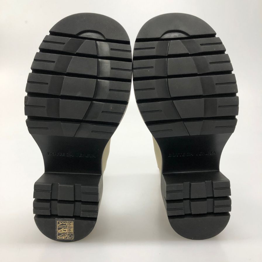 ボッテガヴェネタ ブーツ LUG ANKLE ブラック ホワイト サイズ34 レディース BOTTEGA VENETA 約20.5cm【AFD1】