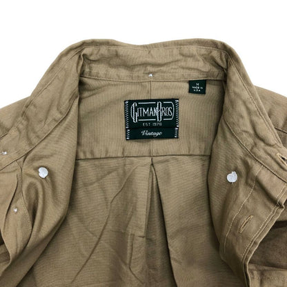 美品◆ギットマン ヴィンテージ 長袖シャツ ボタンダウン アメリカ製 コットン メンズ ベージュ サイズM GITMAN VINTAGE 【AFB9】