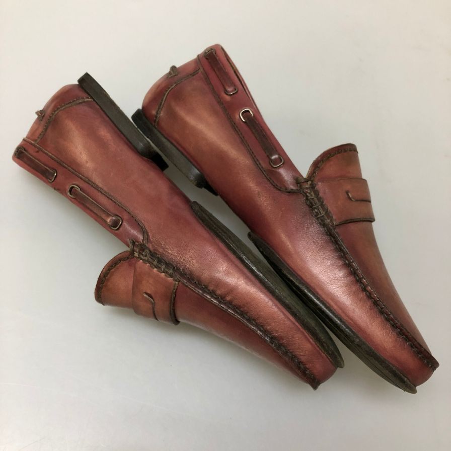 ベルルッティ パティーヌレザー ローファー 3211  ボルドー系 サイズ6 メンズ  Berluti 約24.5cm【AFC43】