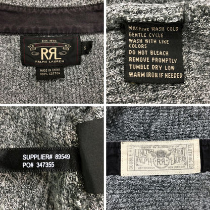 美品◆ダブルアールエル ウエスタンシャツ ニット スナップボタン グレー メンズ サイズS RALPH LAUREN RRL 【AFB9】