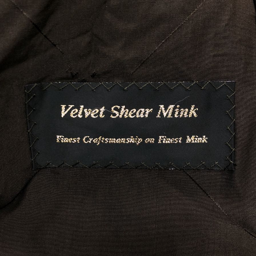 中古◆カルヴェン ハーフコート ベルベット シェアード ミンク 24025E-8M ブラウン サイズ38 レディース CARVEN PARIS 【AFF19】