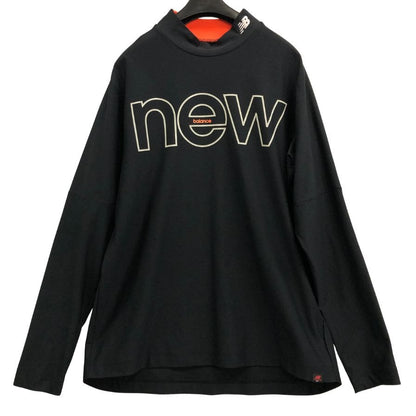 美品◆ニューバランス ゴルフ 長袖Tシャツ モックネック ブラック メンズ サイズ6 New Balance Golf 【AFB46】