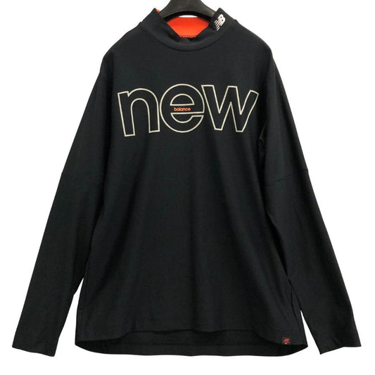 美品◆ニューバランス ゴルフ 長袖Tシャツ モックネック ブラック メンズ サイズ6 New Balance Golf 【AFB46】