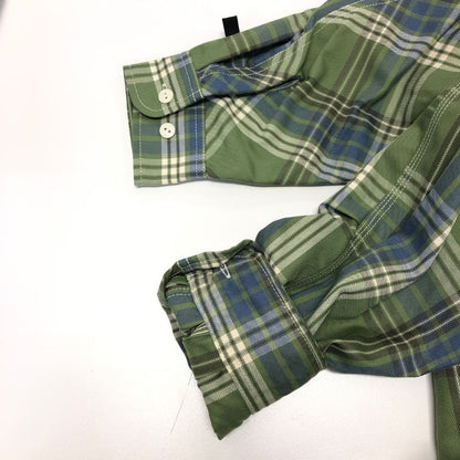 極美品◆ダイワ ピア39 BE-87023 長袖チェックシャツ グリーン サイズL DAIWA PIER39 【AFB37】