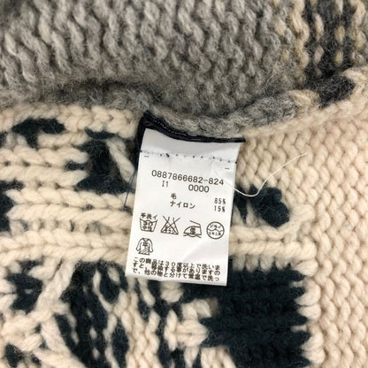 中古◆トミーヒルフィガー カウチンカーディガン ノルディック ウール サイズM メンズ グレー系 TOMMY HILFIGER 【AFB5】
