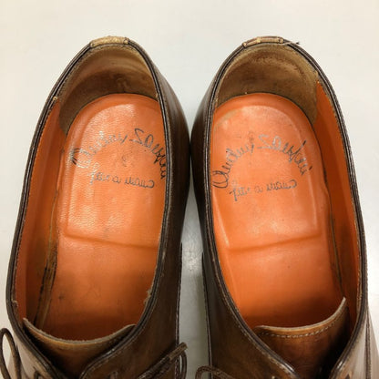 サントーニ レザーシューズ ストレートチップ 15004 ブラウン サイズ8.5 santoni 約27.5cm【AFC47】