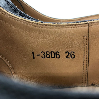 スコッチグレイン ストレートチップ I3806 カーフ サイズ26 メンズ ブラック SCOTCH GRAIN 約26.0cm【AFD9-2】