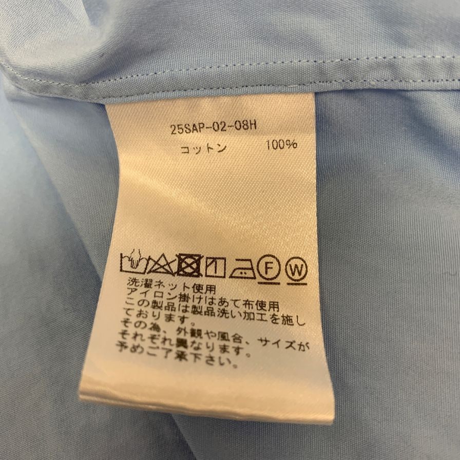 中古◆アプレッセ 長袖シャツ 25SA-02-08H メンズ サイズ3 ブルー A.PRESSE 【AFB3】