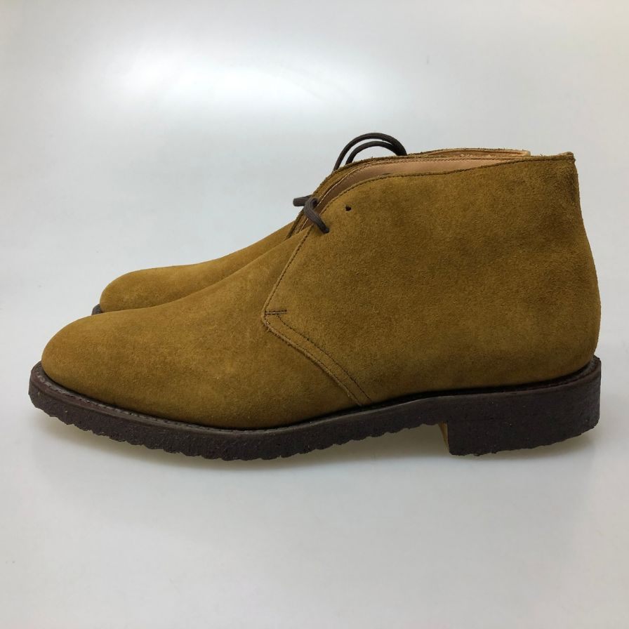 チャーチ ライダー チャッカブーツ 5都市 81ラスト スエード ベージュ サイズUK65F ラスト81 Church ブーツ 約25.0cm【LA】【中古】