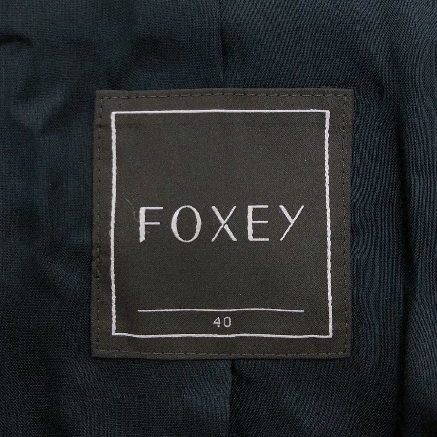 美品◆フォクシー アンサンブル スーツ ジャケット 24939 40サイズ ダークグレー FOXEY 【AFB45】