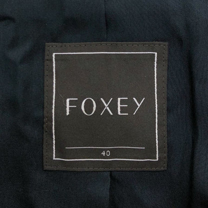 美品◆フォクシー アンサンブル スーツ ジャケット 24939 40サイズ ダークグレー FOXEY 【AFB45】