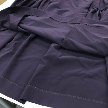 美品◆フォクシーニューヨーク ワンピース レディエンパイア ノースリーブ 27879 パープル レディース サイズ40 FOXEY NEW YORK 【AFB3】