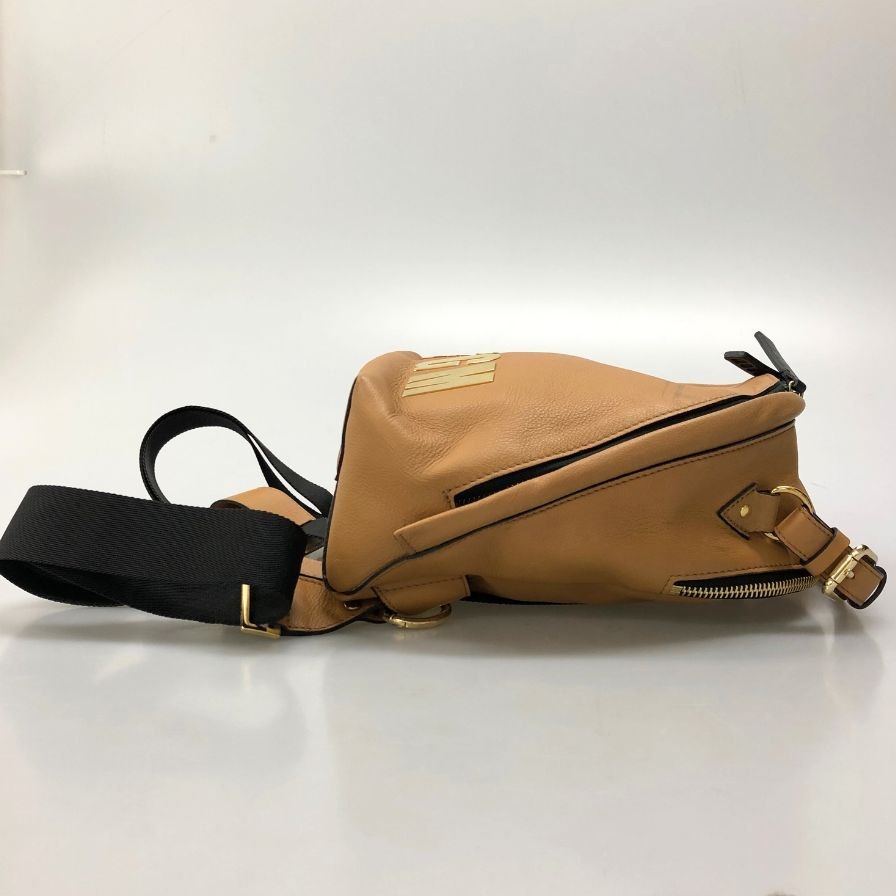 エムエスジーエム レザーリュック ブラウン バックパック カーフスキン 牛革 MSGM【AFE12】