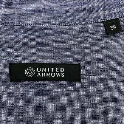 美品◆ユナイテッドアローズ シャンブレー  長袖シャツ ブルー  レディース サイズ39  UNITED ARROWS 【AFB29】